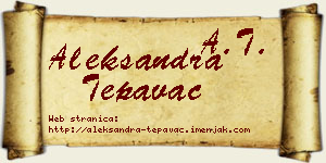 Aleksandra Tepavac vizit kartica